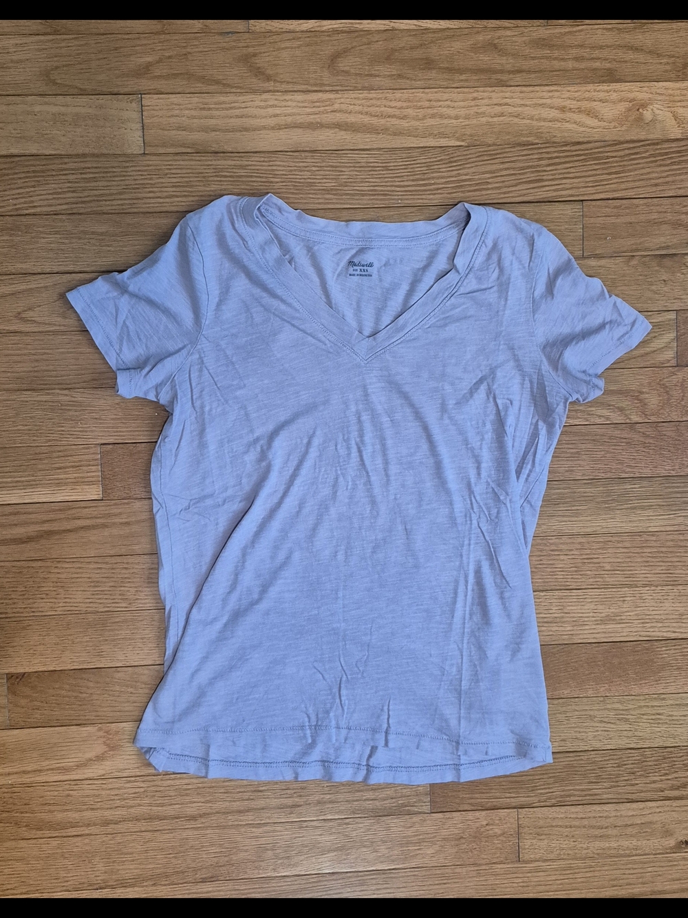 Madewell Women's Light Lavender V-Neck Tee - 100% Cotton